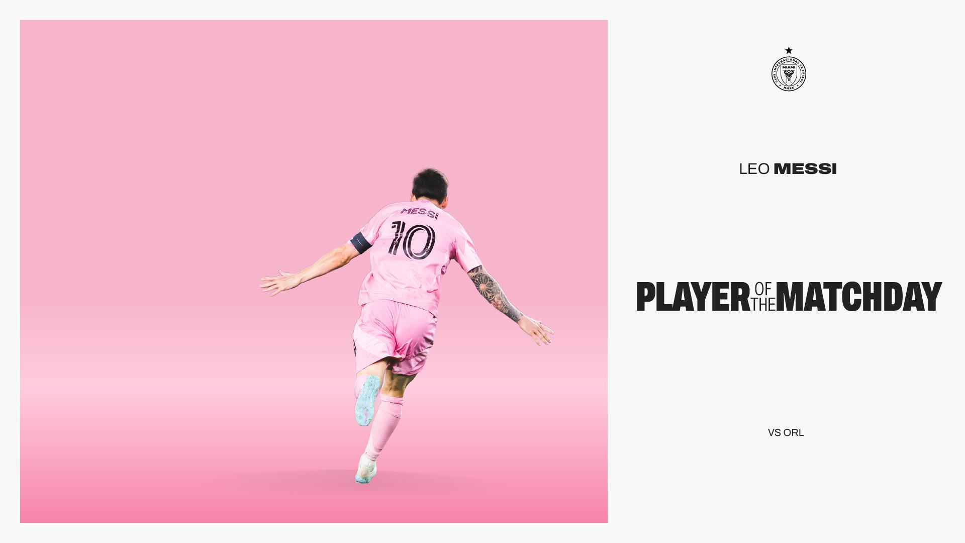 2射1传助球队逆转，梅西当选美职联第二周最佳球员